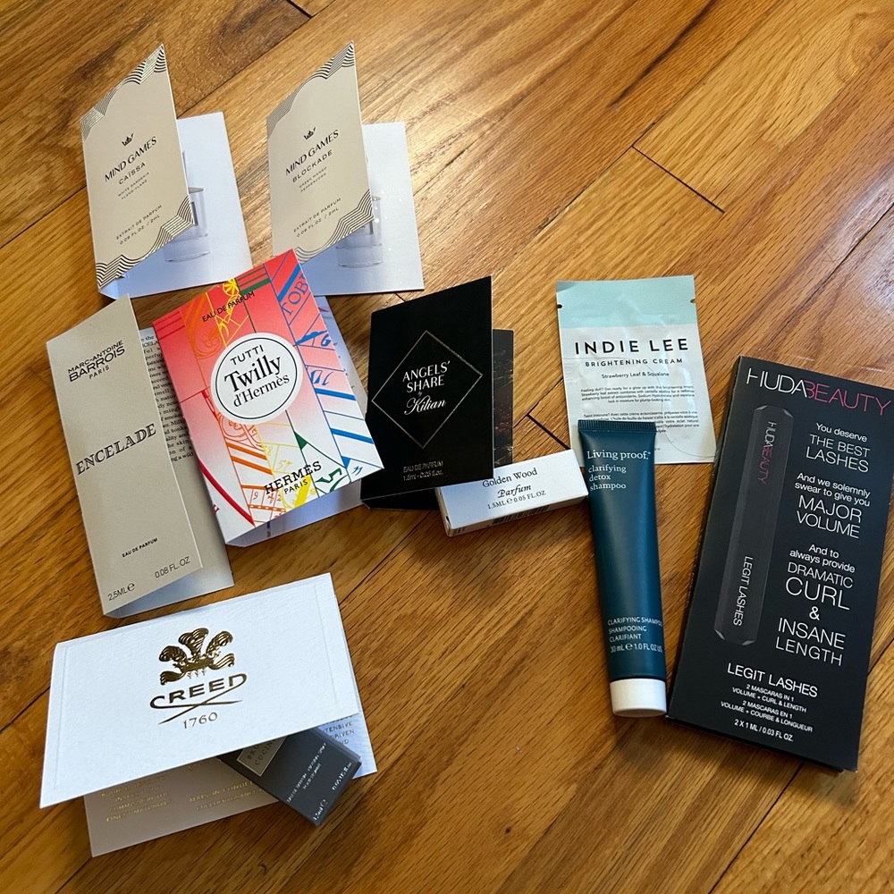 Neiman Marcus, Ulta, Sephora Samples mostly fragrance